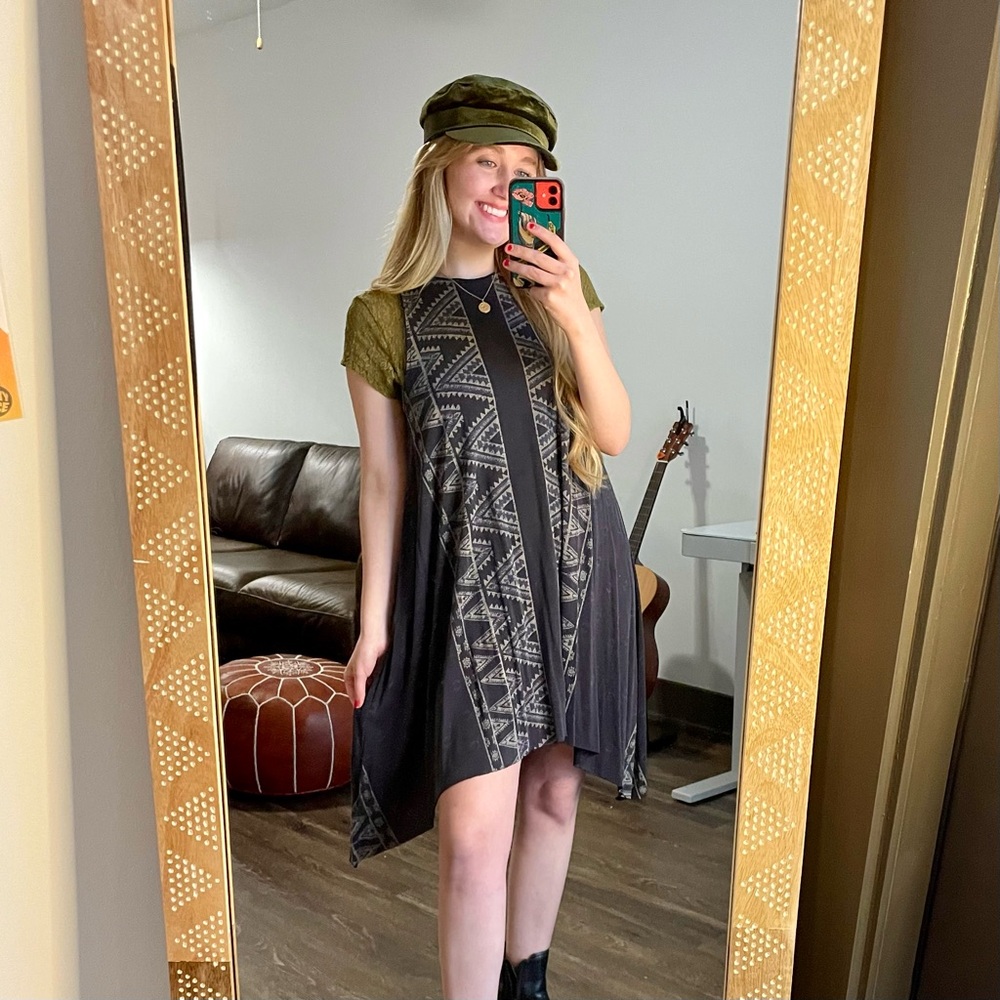Urban Outfitters Ecote Indie Sleaze Aztec Mini Dress Tunic Small